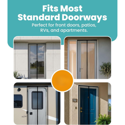 Magnetic Screen Door – Hands-Free, Bug-Proof & Pet-Friendly